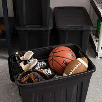 IRIS USA Durable 20 Gallon Storage Totes - Pack of 4