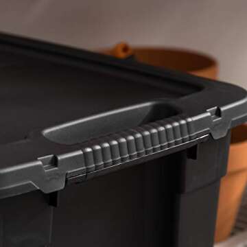 IRIS USA Durable 20 Gallon Storage Totes - Pack of 4