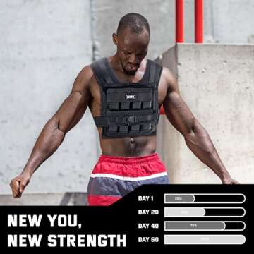 MVRK Adjustable Weighted Vest Men 35lbs - Weighted Workout Vest With Iron Weights, Heavy Duty Weighted Exercise Vest For Functional Training, Slim Design Weighted Running Vest, Weight Vest for Men and