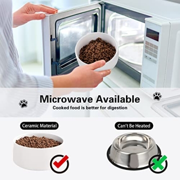 Ihoming Cat Bowls Set with Stylish Wood Stand