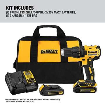 DEWALT 20V MAX Cordless Drill/Driver Kit with Battery and Charger Included (DCD777C2)
