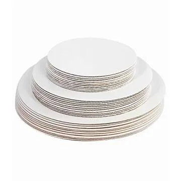 ONE MORE 30-Pack White Cake Board Rounds,Circle Cardboard Round Base 6,8 and 10 inch, Disposable Coated Cake Plate 10 of Each Size