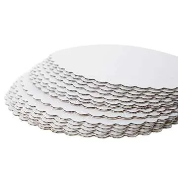 ONE MORE 30-Pack White Cake Board Rounds,Circle Cardboard Round Base 6,8 and 10 inch, Disposable Coated Cake Plate 10 of Each Size
