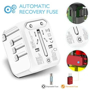 HAOZI Universal Travel Adapter with 4 USB Ports