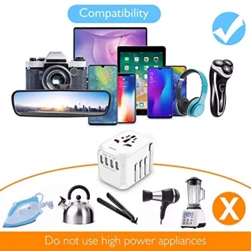 HAOZI Universal Travel Adapter with 4 USB Ports