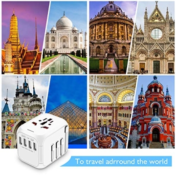 HAOZI Universal Travel Adapter with 4 USB Ports