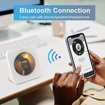 Portable HiFi CD Player with Bluetooth and Remote Control