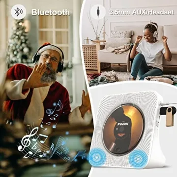 Portable HiFi CD Player with Bluetooth and Remote Control