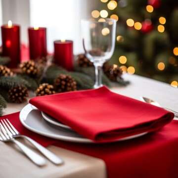 COTTON CRAFT Christmas Red Napkins -12 Pack 100% Cotton Dinner Napkins - All Year Xmas Fall Thanksgiving Celebration Party Gift Holiday Table Napkin - Soft Washable Reusable Cloth Napkin -18x18