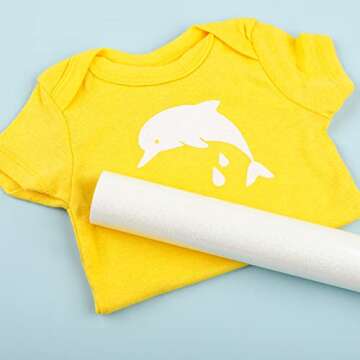 ARHIKY White Glitter HTV Heat Transfer Vinyl Rolls - 12" x 3ft White Glitter HTV Vinyl for Shirts, Glitter Iron on Vinyl for All Cutter Machine - Easy to Cut & Weed for Heat Vinyl Design (White)