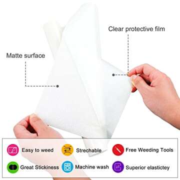 ARHIKY White Glitter HTV Heat Transfer Vinyl Rolls - 12" x 3ft White Glitter HTV Vinyl for Shirts, Glitter Iron on Vinyl for All Cutter Machine - Easy to Cut & Weed for Heat Vinyl Design (White)