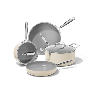 JEETEE Ceramic Kitchen Cookware Set Nonstick 7 PCS