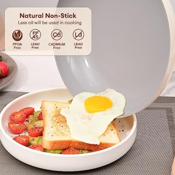 JEETEE Ceramic Kitchen Cookware Set Nonstick 7 PCS