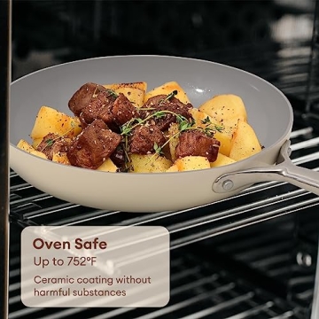 JEETEE Ceramic Kitchen Cookware Set Nonstick 7 PCS