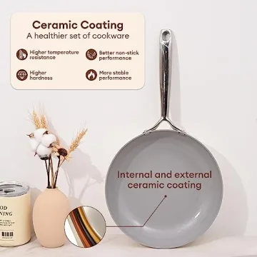 JEETEE Ceramic Kitchen Cookware Set Nonstick 7 PCS