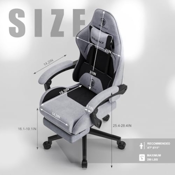 Dowinx Gaming Chair with Massage & Pocket Springs