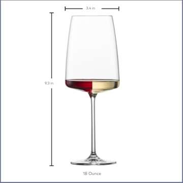 Zwiesel Glas Sensa Red Wine Glass Set of 6 - Elegant & Durable