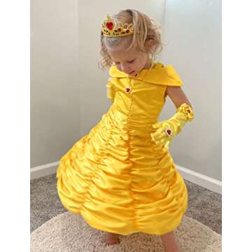 Knemmy Princess Costume Dress for Girls - Magical & Safe