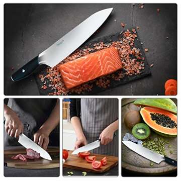 Allezola 8-Inch Chef Knife - Professional Quality Cooking Tool