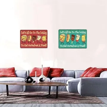 Cute Vintage Movie Theatre Snacks Wall Sign