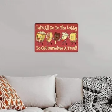 Cute Vintage Movie Theatre Snacks Wall Sign