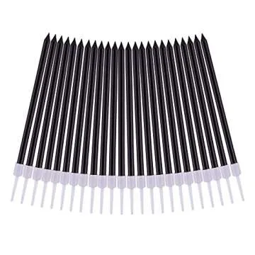 Elegant PHD CAKE Black Long Thin Birthday Candles