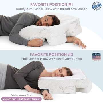 Wife Pillow The Side Sleeper Pillow for Shoulder Pain - Orthopedic Support with Ergonomic Arm Holes - Cervical, Neck, Shoulder & Rotator Cuff Support - Therapeutic Design with Adjustable Support