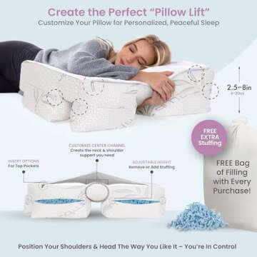 Wife Pillow The Side Sleeper Pillow for Shoulder Pain - Orthopedic Support with Ergonomic Arm Holes - Cervical, Neck, Shoulder & Rotator Cuff Support - Therapeutic Design with Adjustable Support