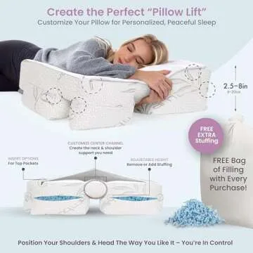 Wife Pillow The Side Sleeper Pillow for Shoulder Pain - Orthopedic Support with Ergonomic Arm Holes - Cervical, Neck, Shoulder & Rotator Cuff Support - Therapeutic Design with Adjustable Support