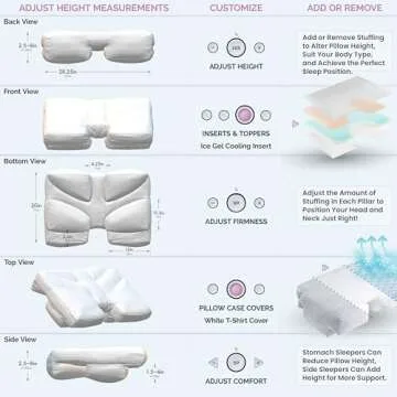 Wife Pillow The Side Sleeper Pillow for Shoulder Pain - Orthopedic Support with Ergonomic Arm Holes - Cervical, Neck, Shoulder & Rotator Cuff Support - Therapeutic Design with Adjustable Support