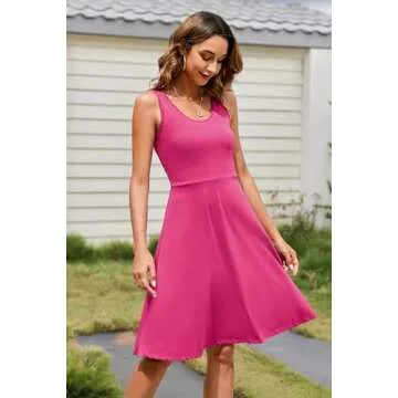 STYLEWORD Pink Dress for Women 2024 Summer Casual Dress
