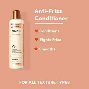 Mizani Thermasmooth Anti-Frizz Conditioner | Conditions & Smooths Textured Hair | with Coconut Oil | for Dry Hair | 33.8 Fl Oz