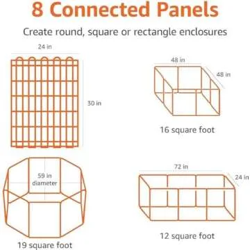 Amazon Basics 60-Inch Metal Pet Playpen for Small Pets