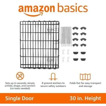 Amazon Basics 60-Inch Metal Pet Playpen for Small Pets