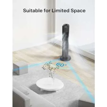 PELONIS 30 Inch Oscillating Tower Fan with 3 Speed Settings and Auto-off Timer, Standing Fan PFT28A2BBB, Black, medium