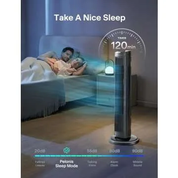 PELONIS 30 Inch Oscillating Tower Fan with 3 Speed Settings and Auto-off Timer, Standing Fan PFT28A2BBB, Black, medium