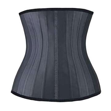 YIANNA Waist Trainer for Women Tummy Control Underbust 25 Steel Boned Sports Fitness Workout Hourgla...