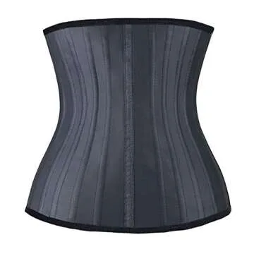 YIANNA Waist Trainer for Women Tummy Control Underbust 25 Steel Boned Sports Fitness Workout Hourgla...