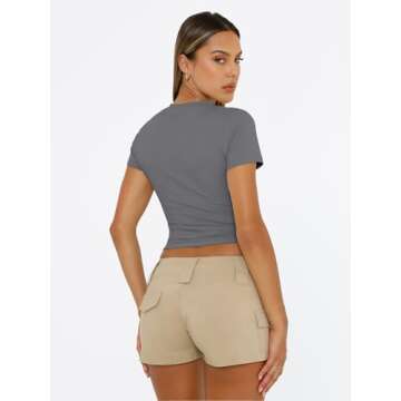 Trendy Queen Scoop Neck Crop Tops for Women 2025