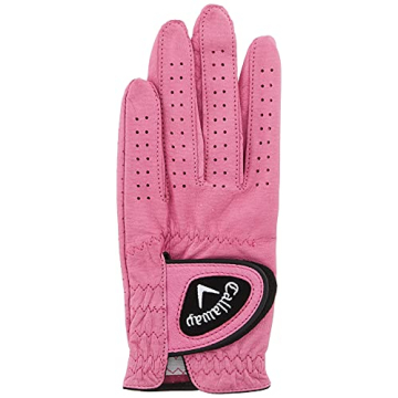 Callaway Women's OptiColor Leather Golf Glove Pink Small Left Hand