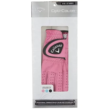 Callaway Women's OptiColor Leather Golf Glove Pink Small Left Hand