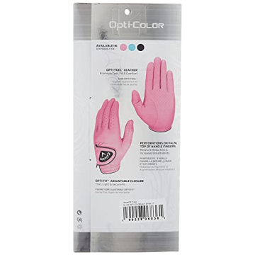Callaway Women's OptiColor Leather Golf Glove Pink Small Left Hand