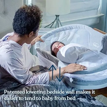 HALO BassiNest Luxe Swivel Sleeper Bassinet with Soothing Features