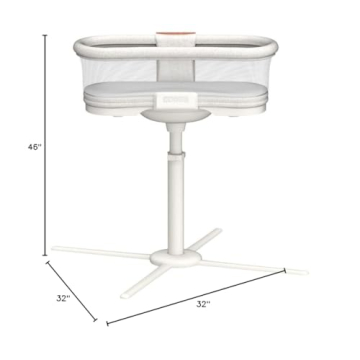 HALO BassiNest Luxe Swivel Sleeper Bassinet with Soothing Features