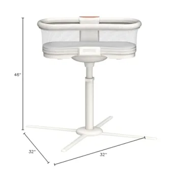 HALO BassiNest Luxe Swivel Sleeper Bassinet with Soothing Features