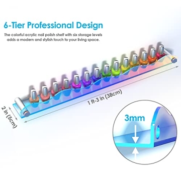 NiHome Acrylic Wall Shelves for Nail Polish and Organizers