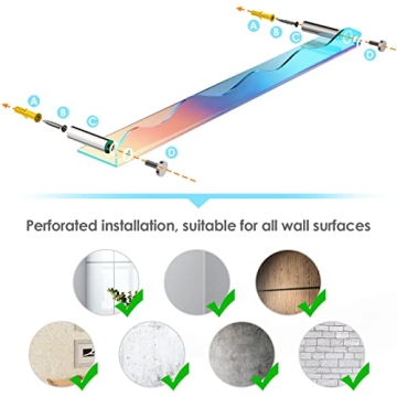 NiHome Acrylic Wall Shelves for Nail Polish and Organizers