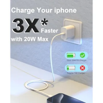 Fast Charging iPhone 16 Charger 2-Pack with USB C Cables