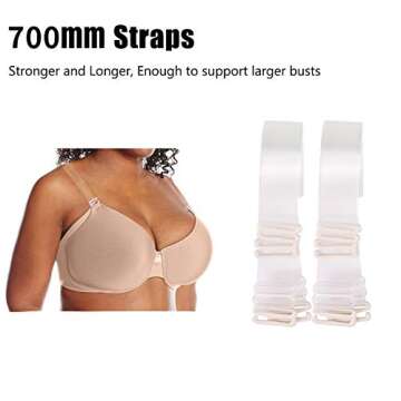 DREETINO Clear Bra Straps - Adjustable and Invisible Support