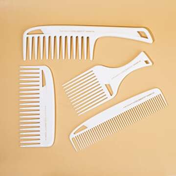 Cricket Ultra Smooth Coconut Detangler Comb – Infused with Coconut Oil & Keratin for Frizz-Free Shine, Ideal for Wet & Dry Hair, Extended Handle for Thick, Long, Curly Hair